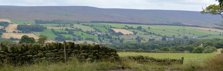 Moorland hills under a wide sky